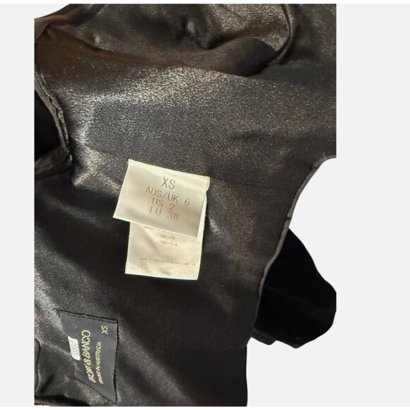 Bronx and Banco Maria Black Velvet Retro Glam Crop Top Women's size XS/US 2 - Picture 7 of 12